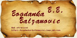Bogdanka Balzamović vizit kartica